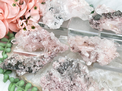 Colombian Pink Quartz Clusters