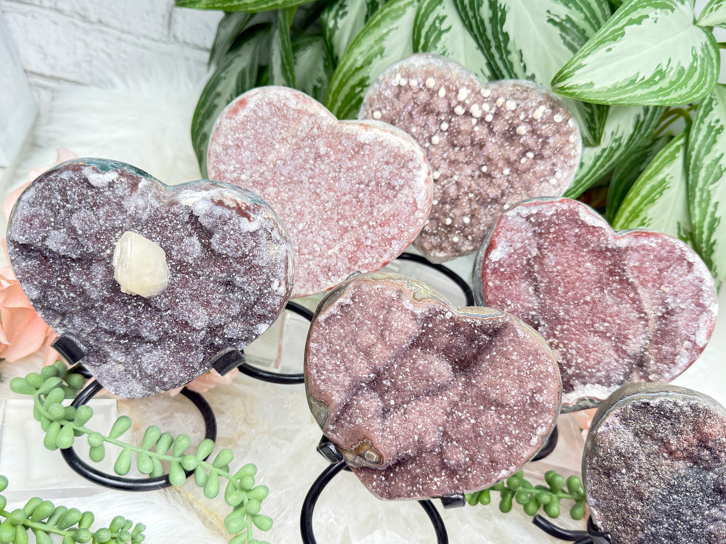 Uruguayan Amethyst Hearts