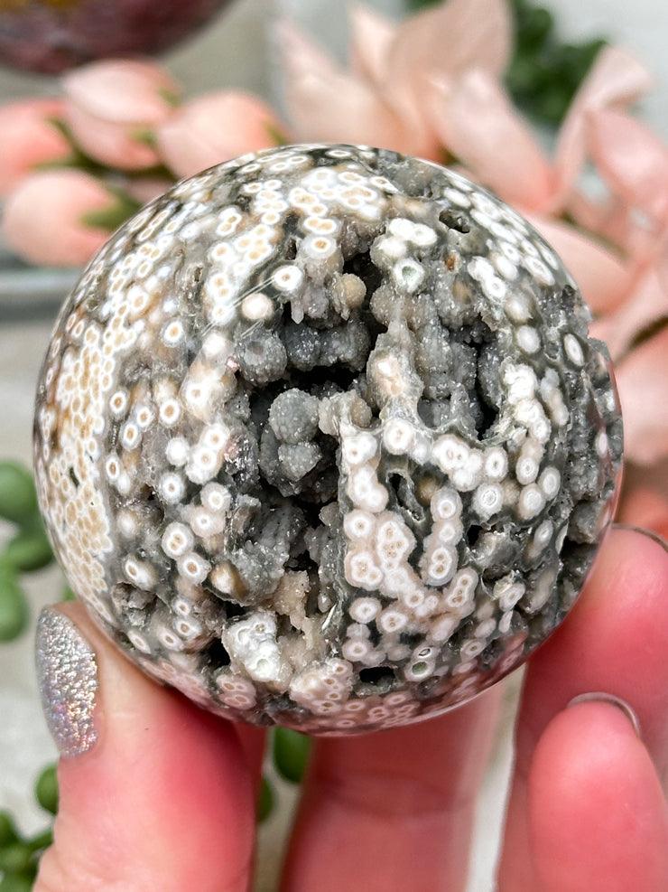 Druzy Ibis Jasper Sphere high quality