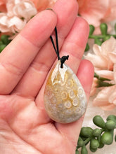Load image into Gallery: Contempo Crystals - fossil-coral-tead-drop-pendant - Image 2