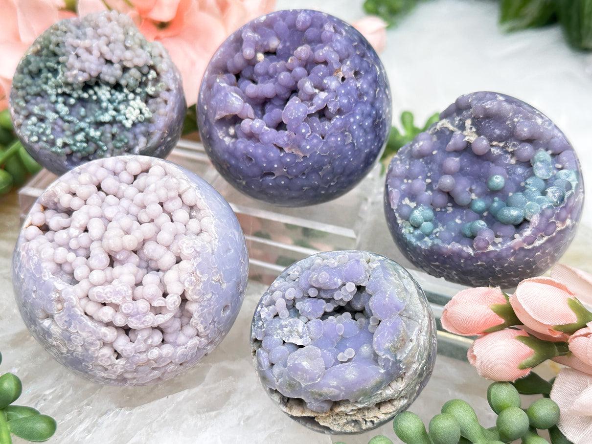 60mm Grape Agate outlets Sphere Chalcedony Sphere Indonesia Polished Purple Chalcedony Crystal Ball Mineral