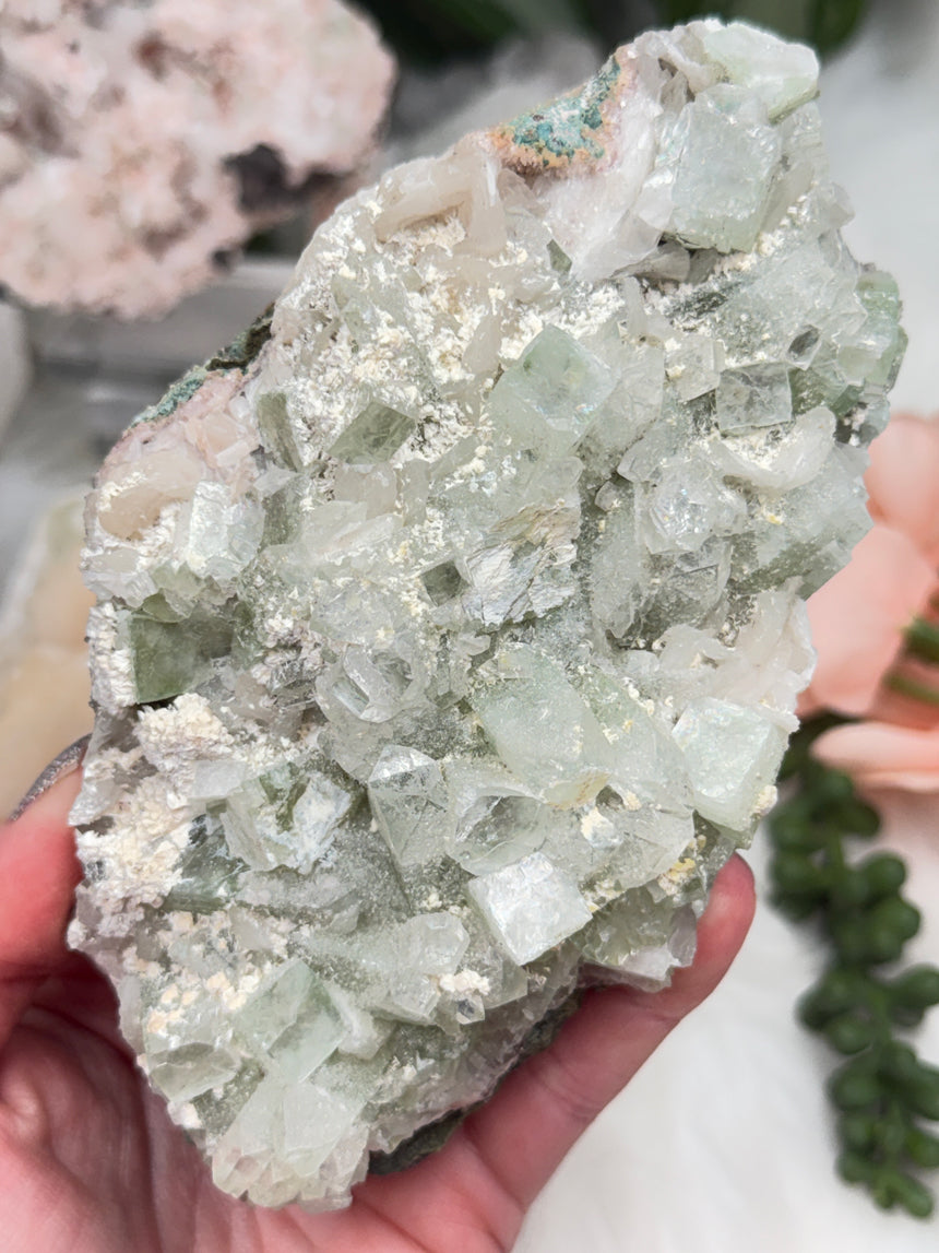 Green Apophyllite Clusters