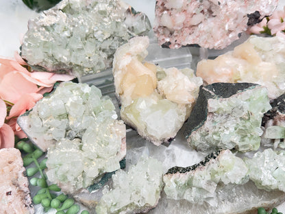 Green Apophyllite Clusters