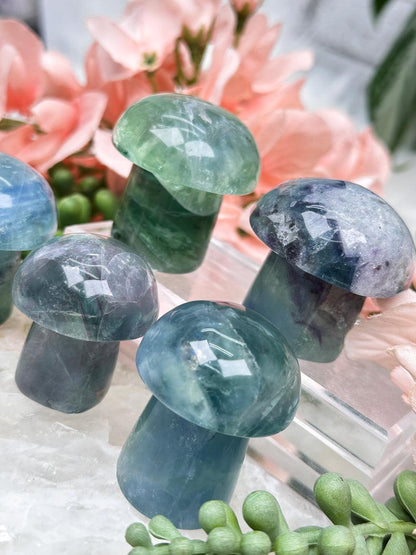 green-blue-fluorite-crystal-mushrooms