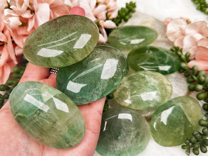 UV Madagascar Green Fluorite Palm Stones – Contempo Crystals