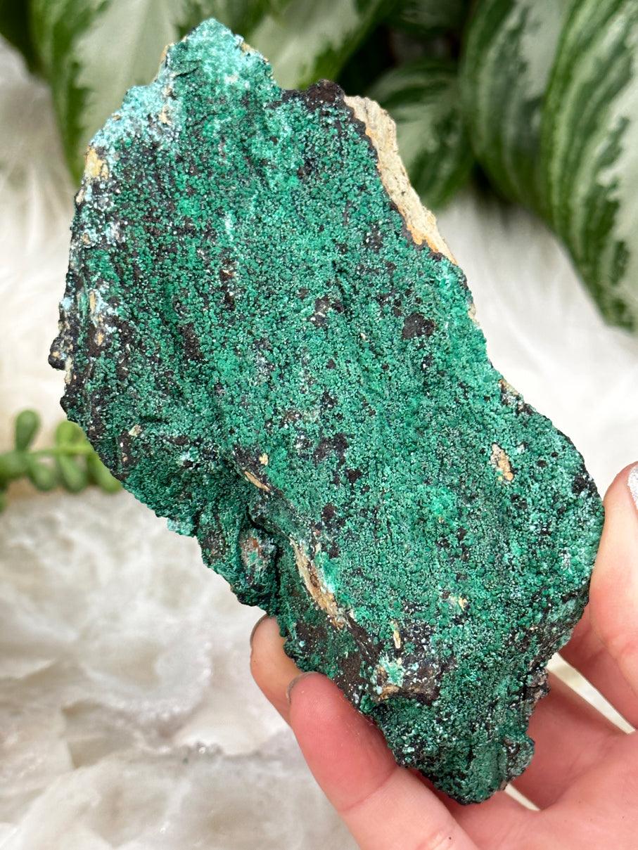Blue Chrysocolla Green Malachite Crystals From Morocco