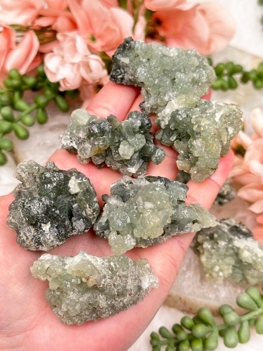 BIG Gem Prehnite Crystal Cluster Druzy Lime deals Green Large Display Crystals Morocco