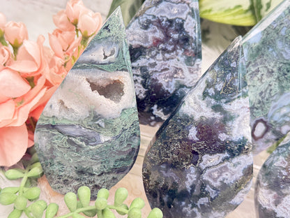 Moss Agate Flames