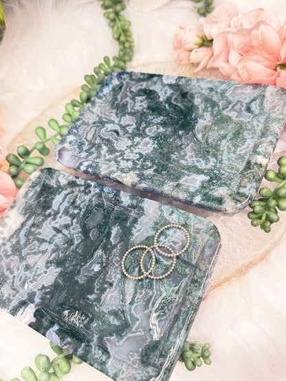 Moss Agate Trays