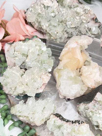 Green Apophyllite Clusters