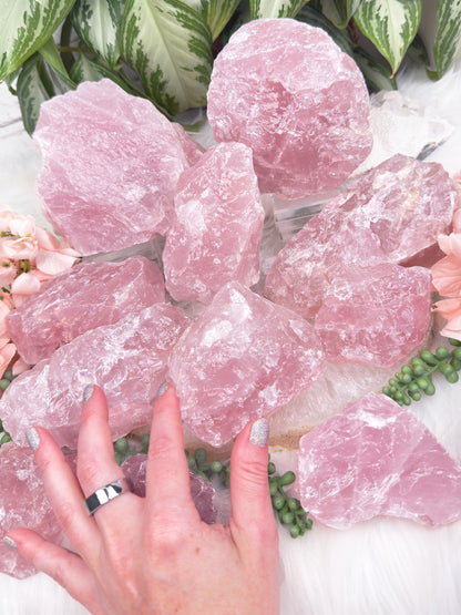 Large Raw Rose Quartz