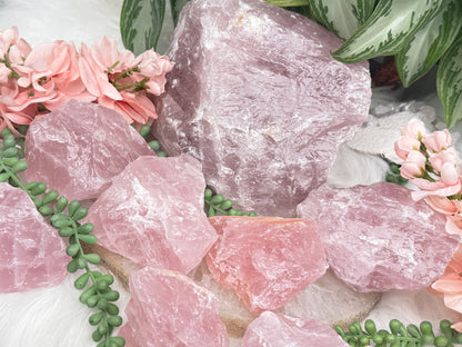large-pink-raw-rose-quartz-crystals