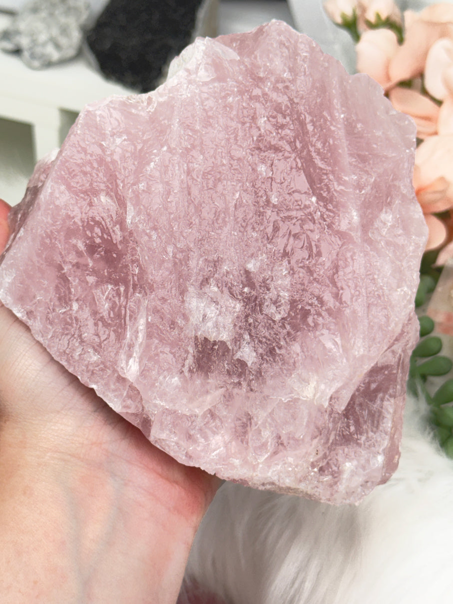 Large Raw Rose Quartz