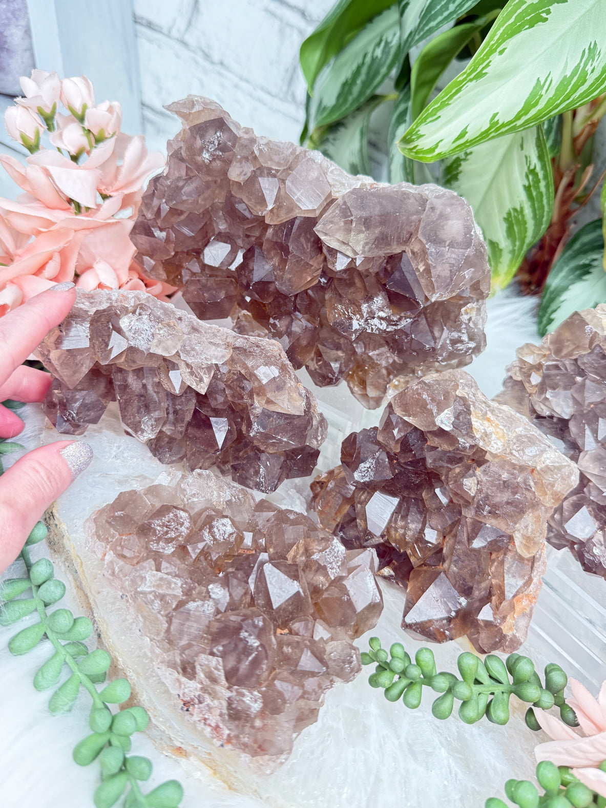 Smoky Quartz Clusters