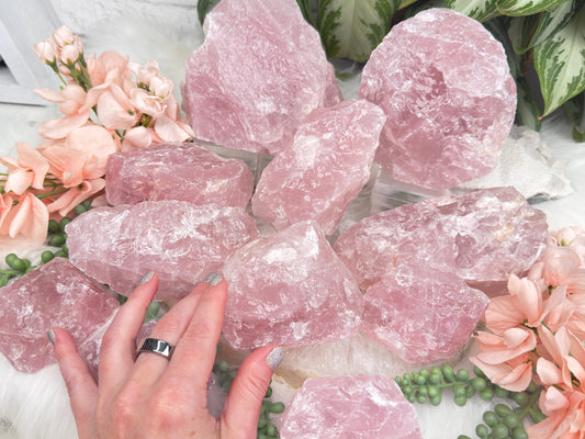 Large Raw Rose Quartz