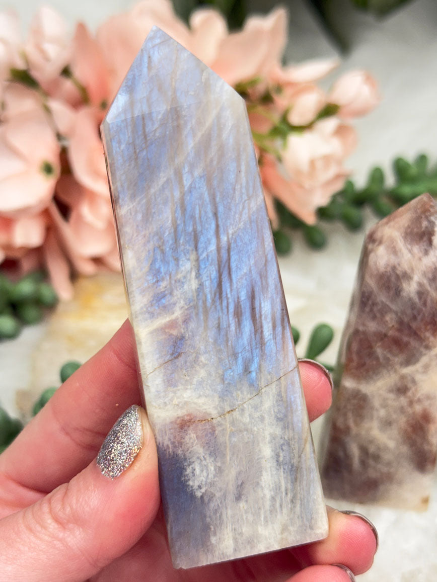 Moonstone Sunstone Points