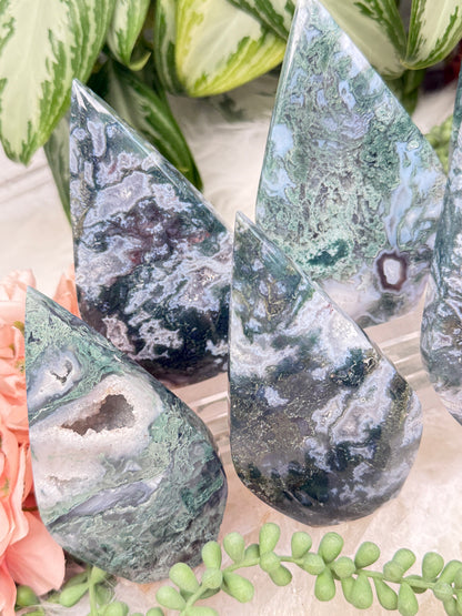 Moss Agate Flames