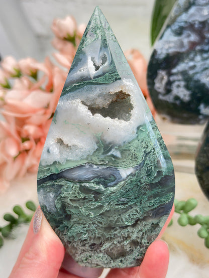 Moss Agate Flames