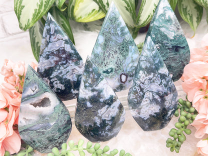 Moss Agate Flames