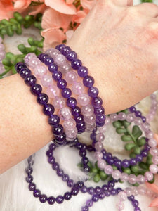 Contempo Crystals - natural-amethyst-bracelets-light-and-dark-purple - Image 2