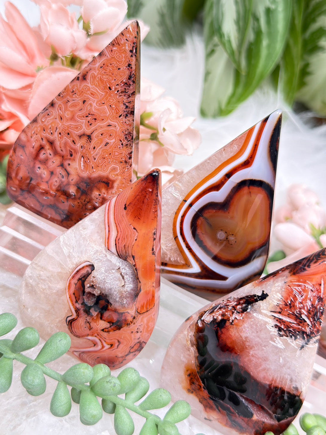 Orange Sardonyx Agate Flames