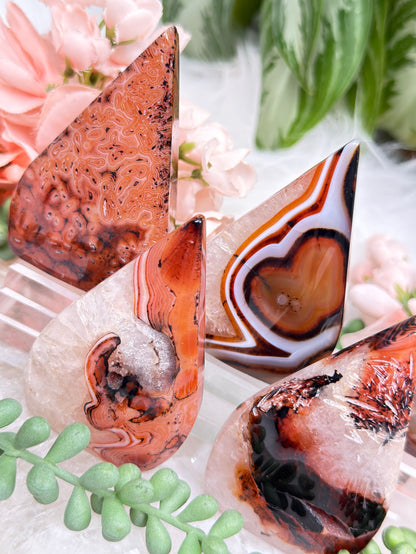 Orange Sardonyx Agate Flames