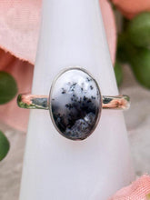 Load image into Gallery: Contempo Crystals - oval-black-white-dendritic-opal-ring - Image 6