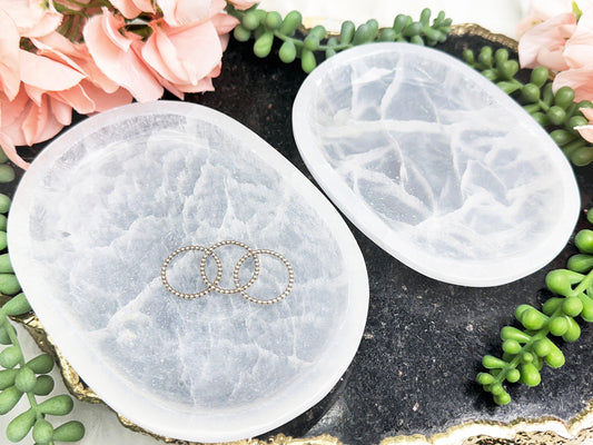 Oval Selenite Plate