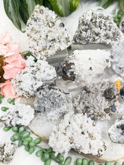 Peru Pyrite on Quartz