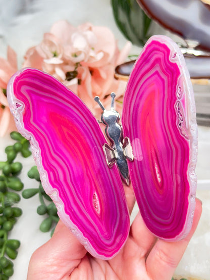 Metal Agate Butterflies