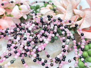 Contempo Crystals - pink-black-tourmaline-beaded-bracelet - Image 3