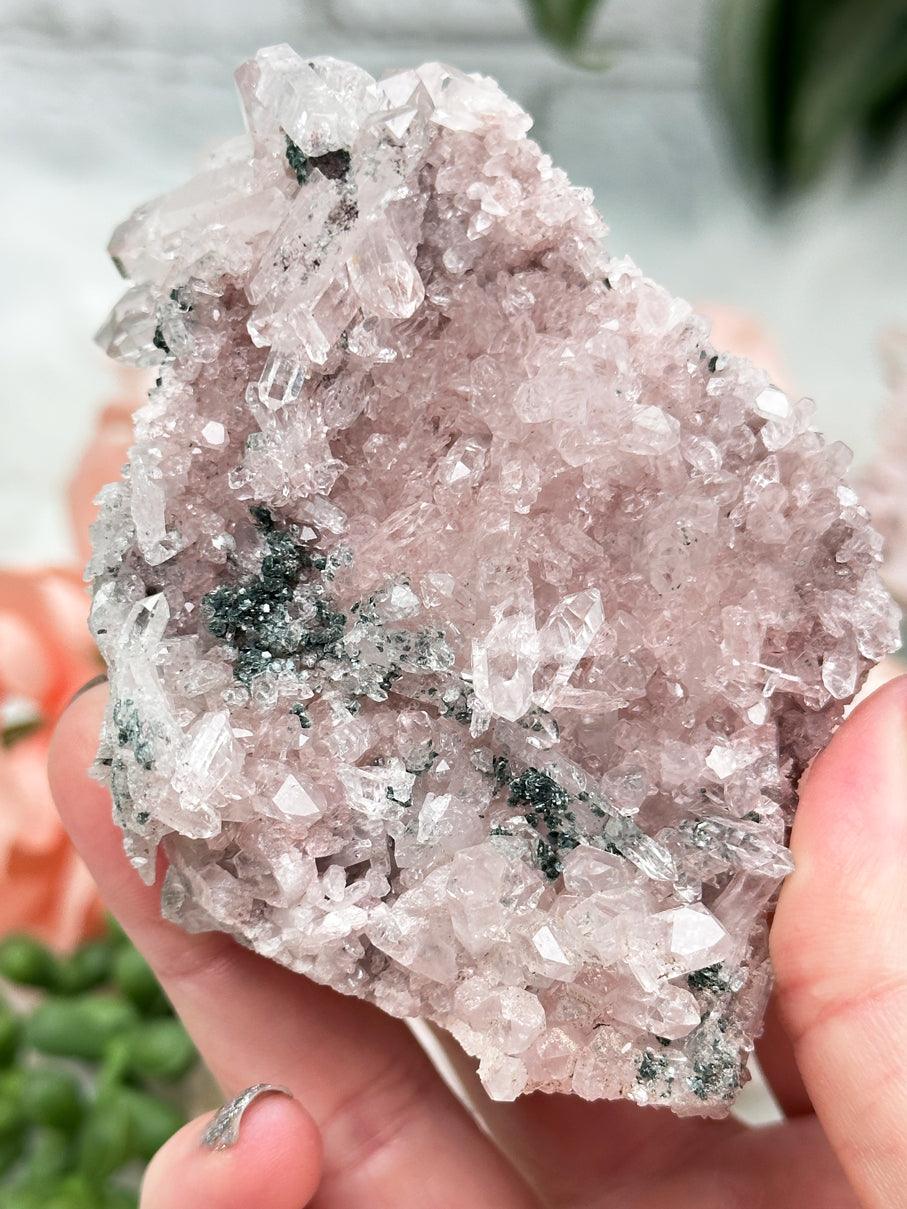 pink-colombian-cluster-green-chlorite