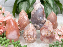 Load image into Gallery: Contempo Crystals - pink-flower-agate-flame-carvings - Image 3