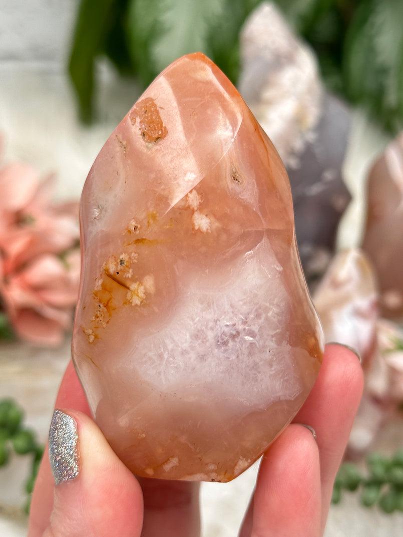 pink-flower-agate-flame-with-quartz