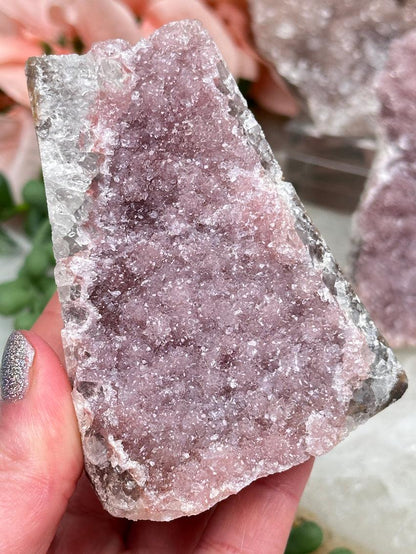 Pink Hue Amethyst Clusters