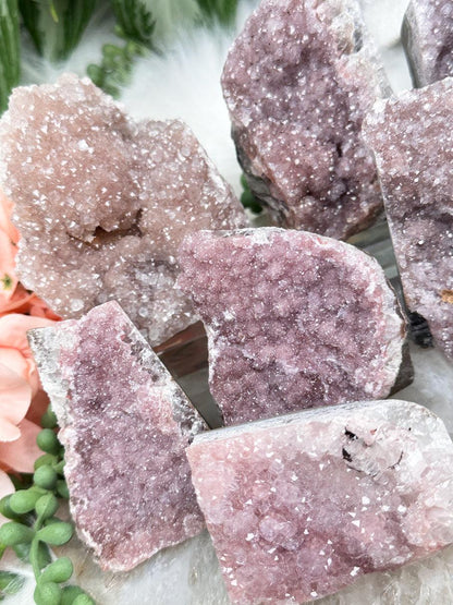 Pink Hue Amethyst Clusters