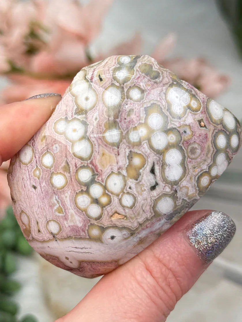 Old Stock Orbicular Ocean Jasper Pieces - Choose Exact One