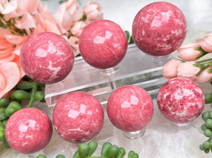 Contempo Crystals - Pink Thulite Spheres - Image 1