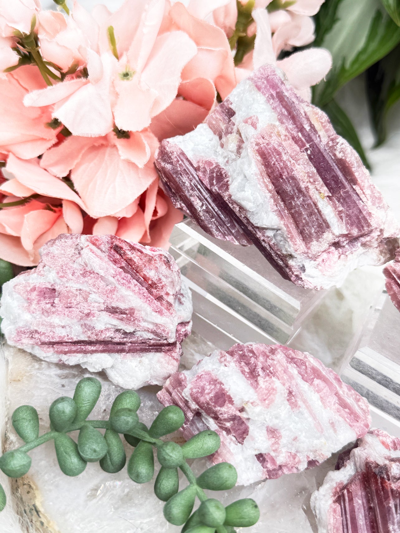 Pink Tourmaline Crystals