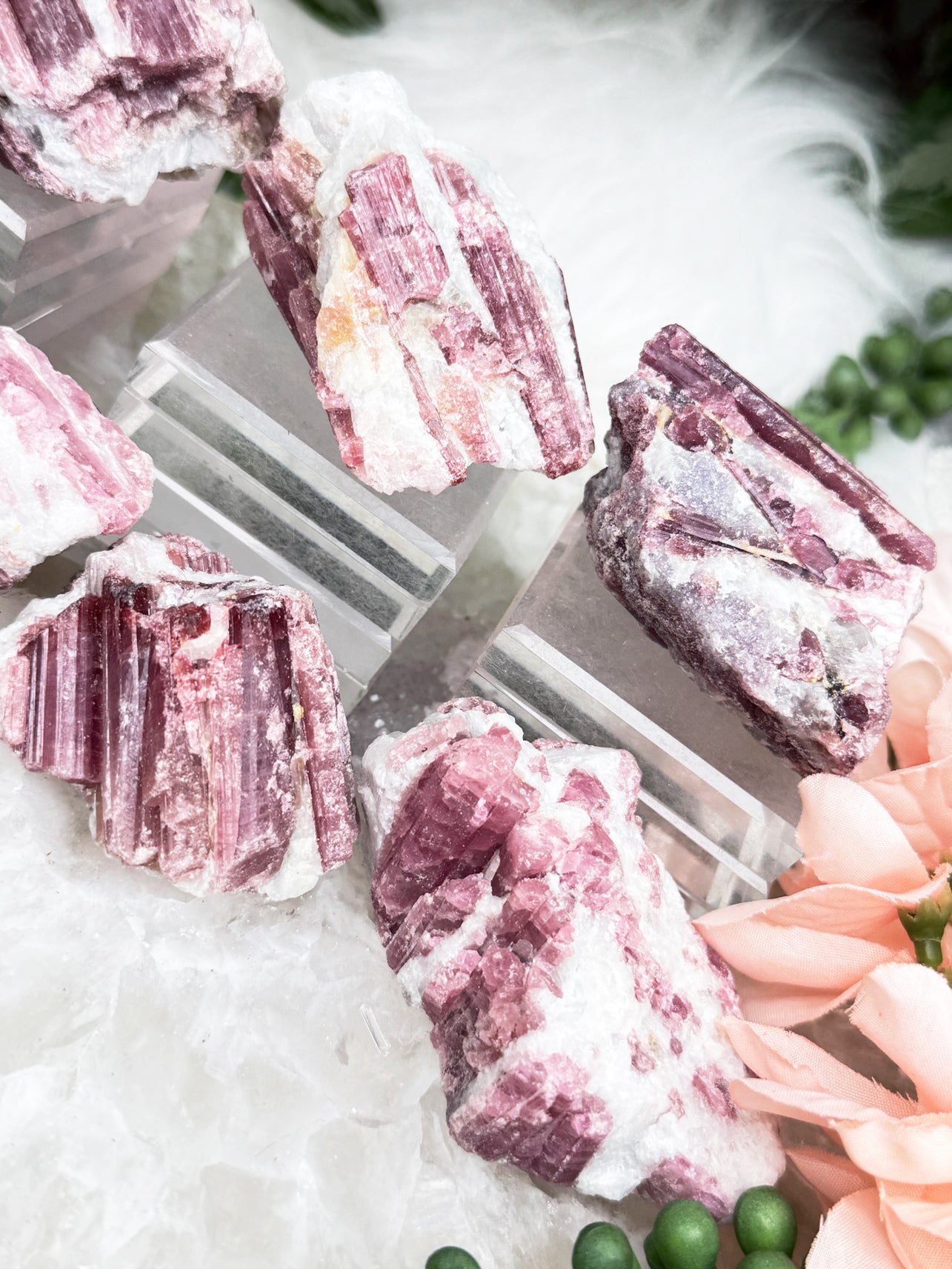 Pink Tourmaline Crystals
