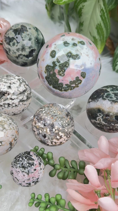 Colorful Ocean Jasper Spheres