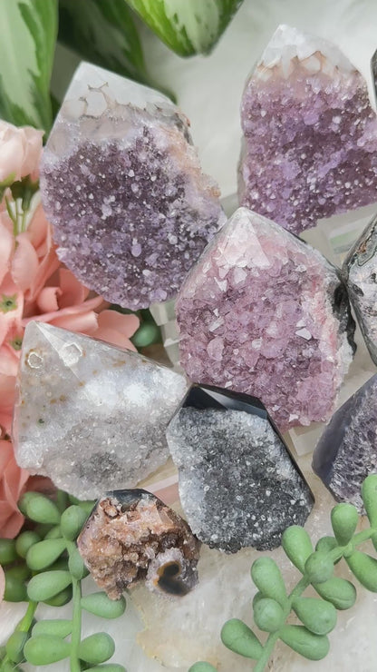 Amethyst & Agate Cluster Points