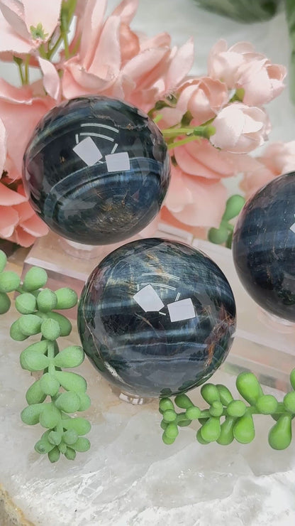 Blue Tiger Eye Spheres