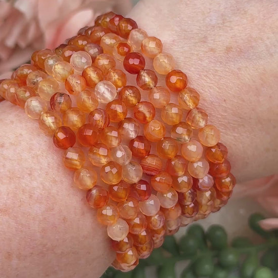 faceted-orange-carnelian-bracelet