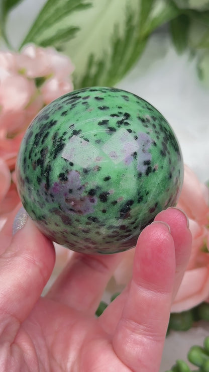 Ruby Zoisite Sphere