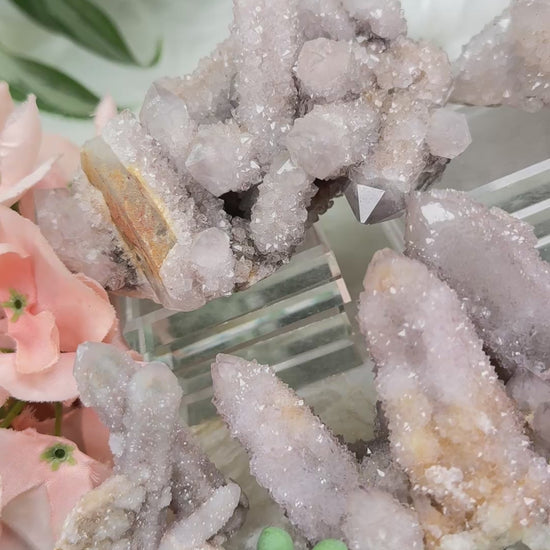 Super cute white spirit quartz clusters.