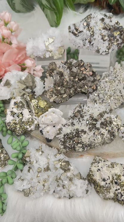 Peru Pyrite & Quartz Clusters
