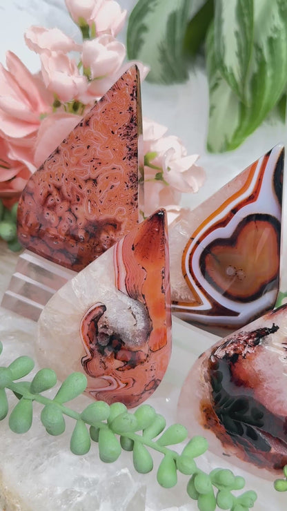 Orange Sardonyx Agate Flames