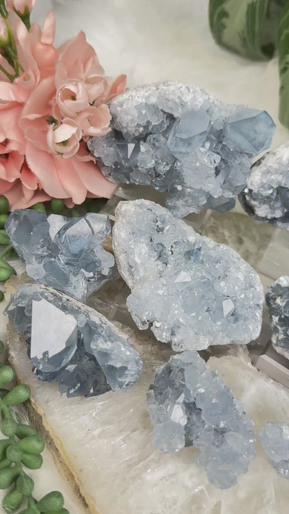 Blue Celestite Crystals