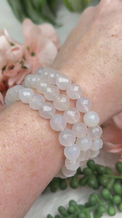 Faceted Chalcedony Bracelet